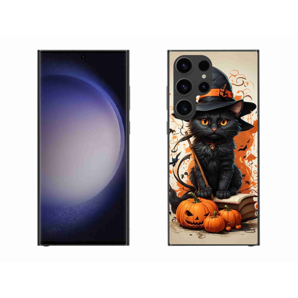 Zselés borítás mmCase Samsung Galaxy S23 Ultra 5G - macska varázsló számára