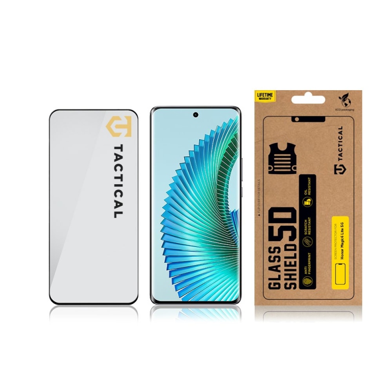 Taktikai üvegpajzs 5D üveg a Honor Magic6 Lite 5G Fekete számára