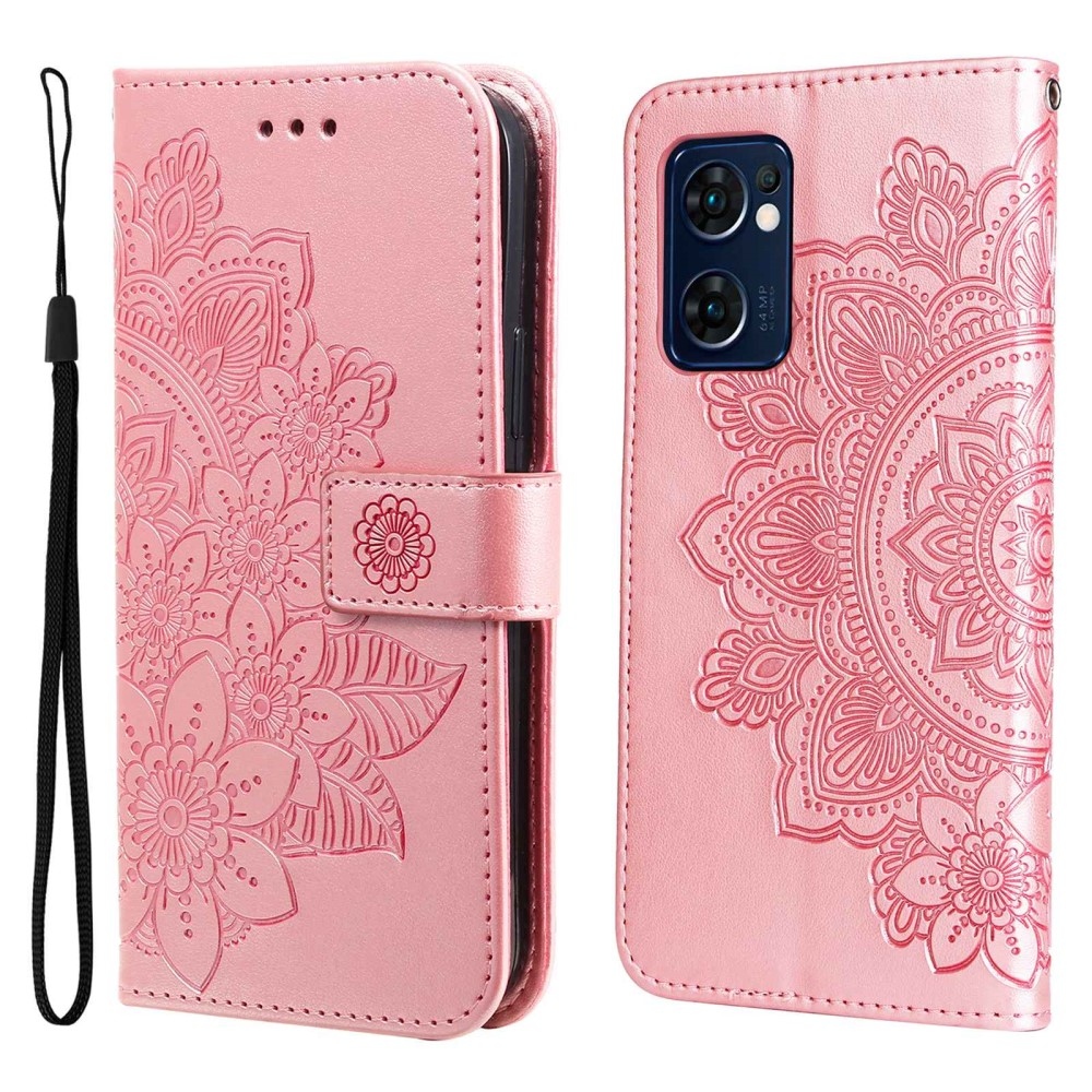 Mandala könyv tok Oppo Find X5 Lite-hoz - rózsaarany