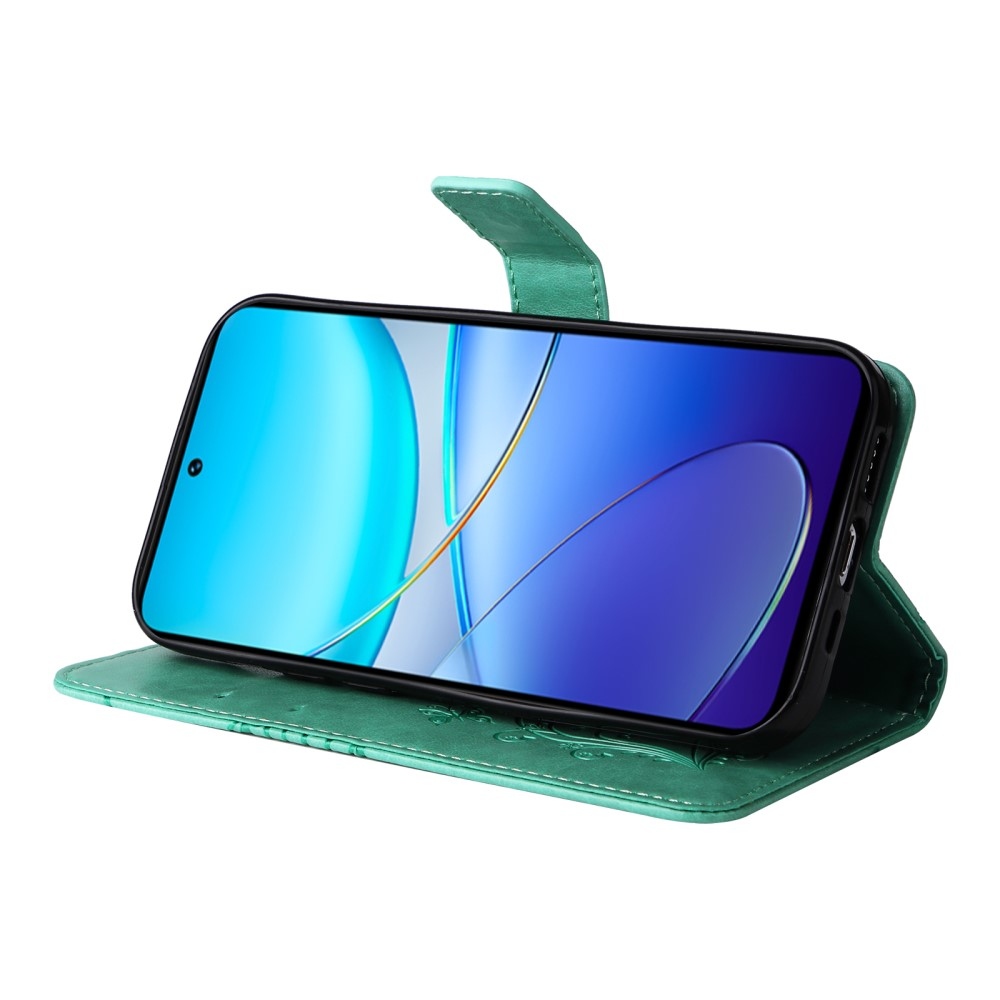 Nagy pillangó könyv tok a Vivo V40 SE 4G/5G-hez - teal színű