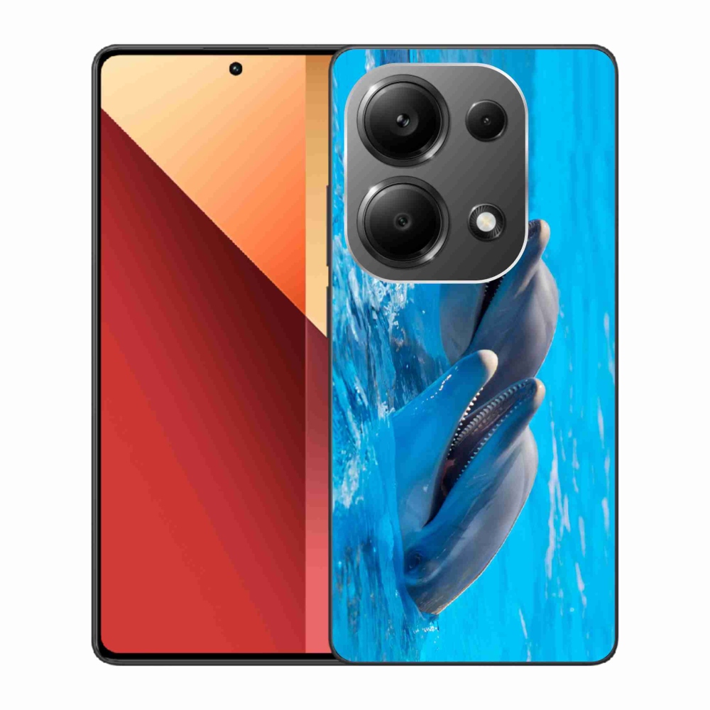 Gél borítás mmCase a Xiaomi Redmi Note 13 Pro 4G/Poco M6 Pro számára - delfinek