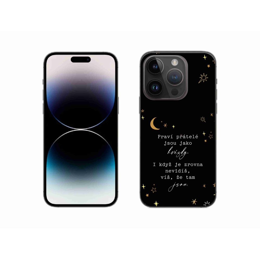 Gél borítás mmCase iPhone 14 Pro 6.1 - Idézet 6 fekete háttér