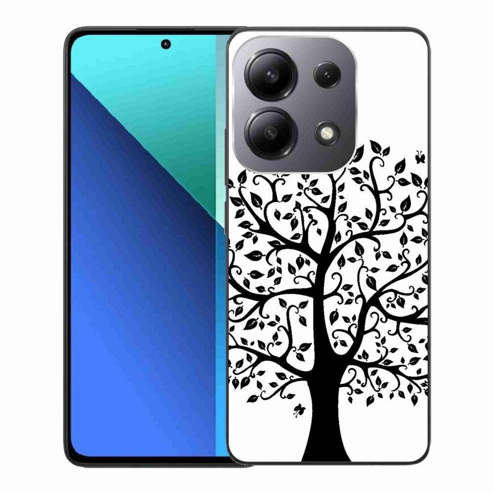 Gél borítás mmCase a Xiaomi Redmi Note 13-hoz - fekete és fehér fa