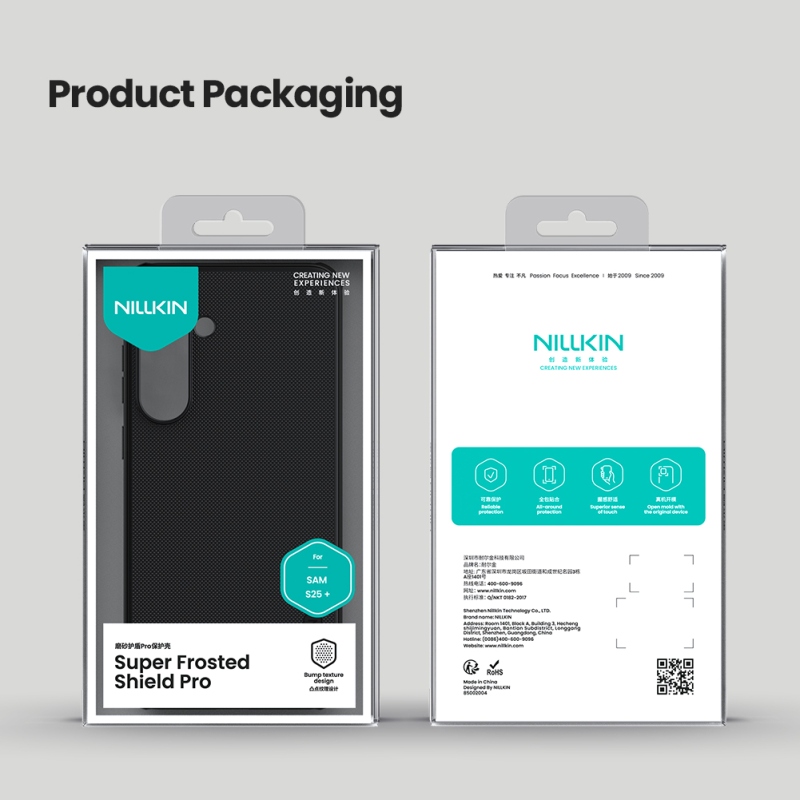 Nillkin Super Frosted PRO hátlap a Samsung Galaxy S25+ készülékhez Fekete