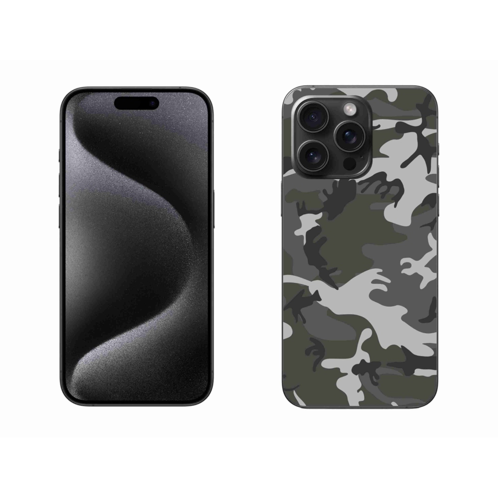 Zselés borítás mmCase iPhone 15 Pro Max készülékhez - terepszínű minta