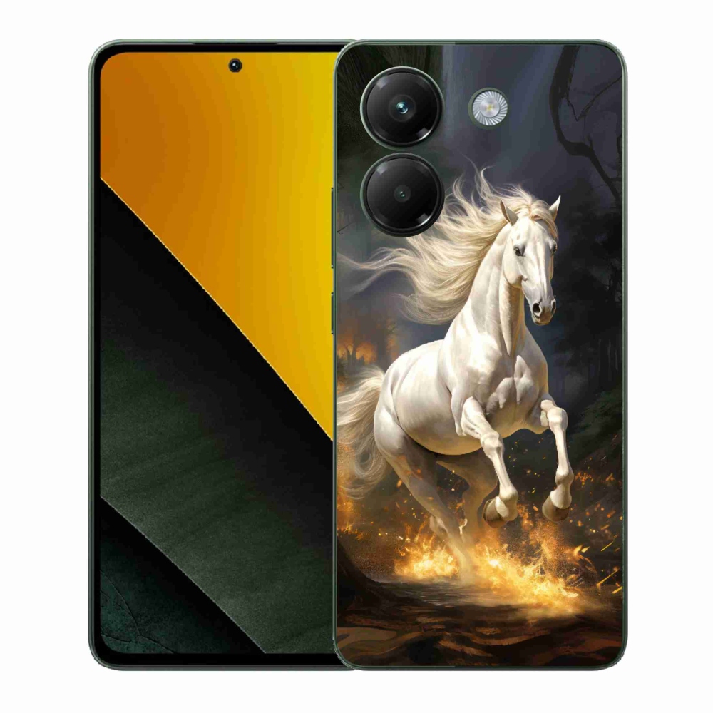 Gél borítás mmCase a Xiaomi Poco M7 Pro 5G-hez - fehér ló 2