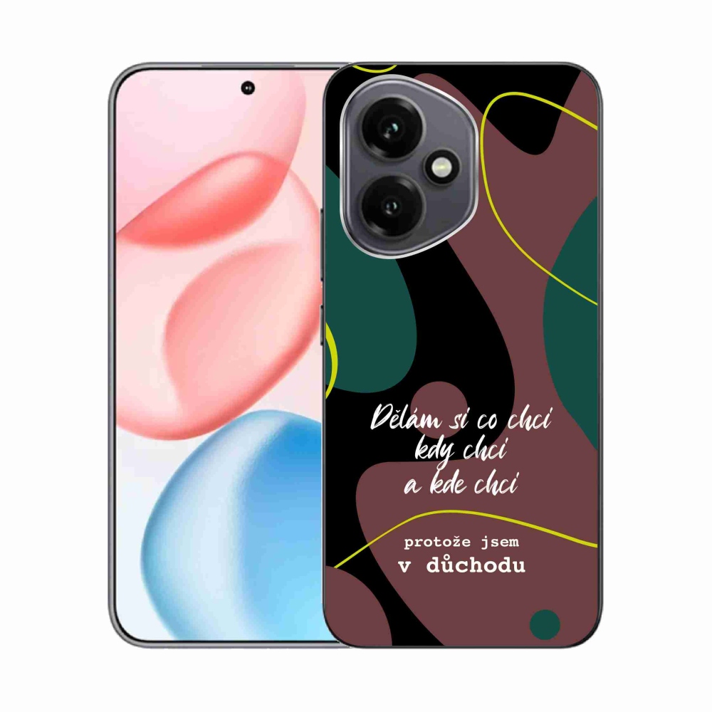 Gél borító mmCase a Honor 400-hoz - vicces szöveg 10 fekete háttér