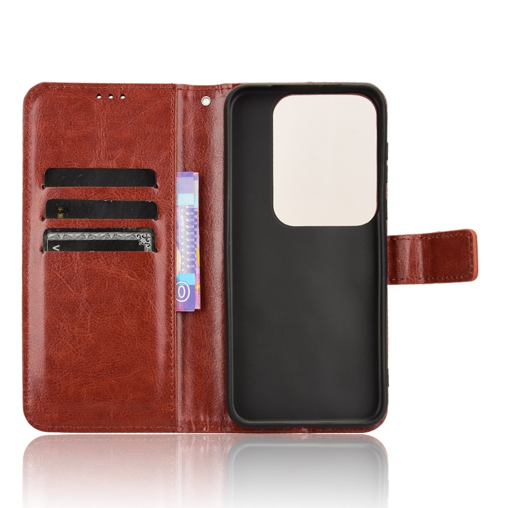 Őrült könyvtáska a Huawei Pura 70 Pro számára - barna