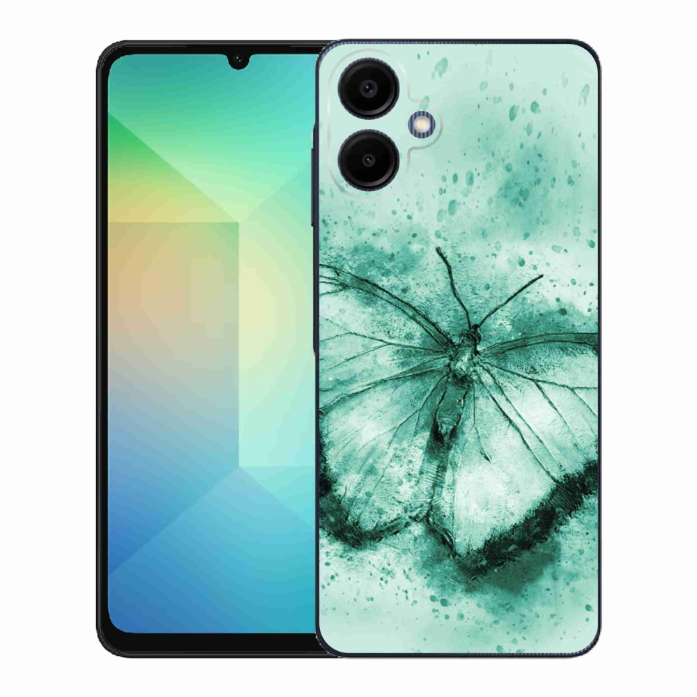 Gél védőhuzat mmCase Samsung Galaxy A06 4G - zöld pillangó