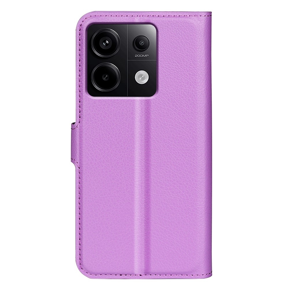 Litchi könyv tok Xiaomi Redmi Note 13 Pro 5G/Poco X6 5G - lila