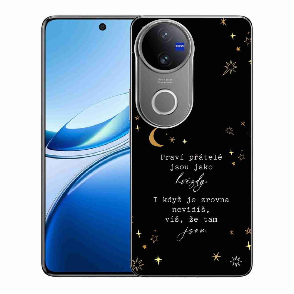 Zselés borítás mmCase a Vivo V50 5G készülékre - Idézet 6 fekete háttér