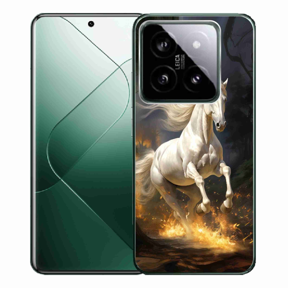 Gél borítás mmCase a Xiaomi 14 Pro-hoz - fehér ló 2