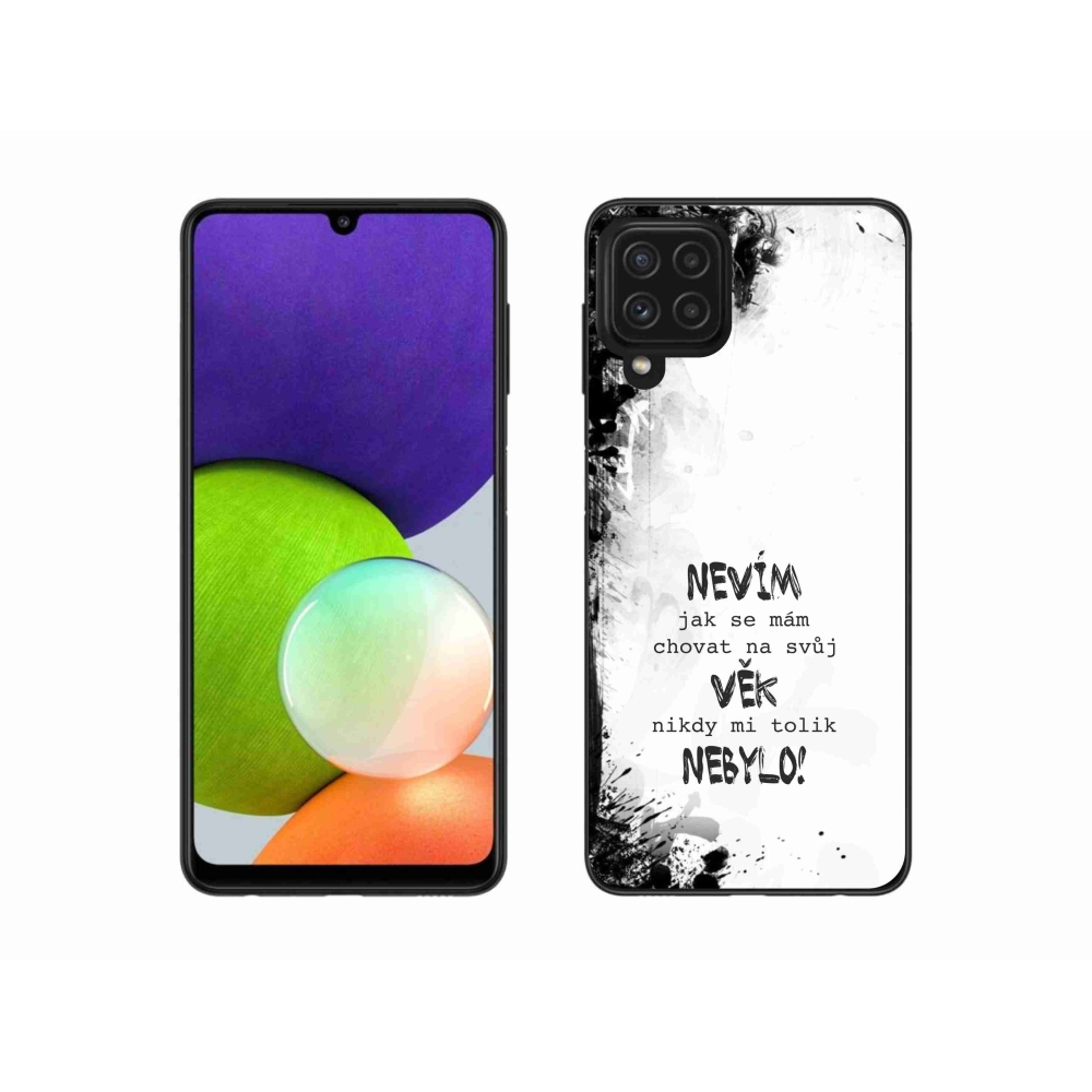 Gél borító mmCase Samsung Galaxy A22 4G - vicces szöveg 14 fehér háttér