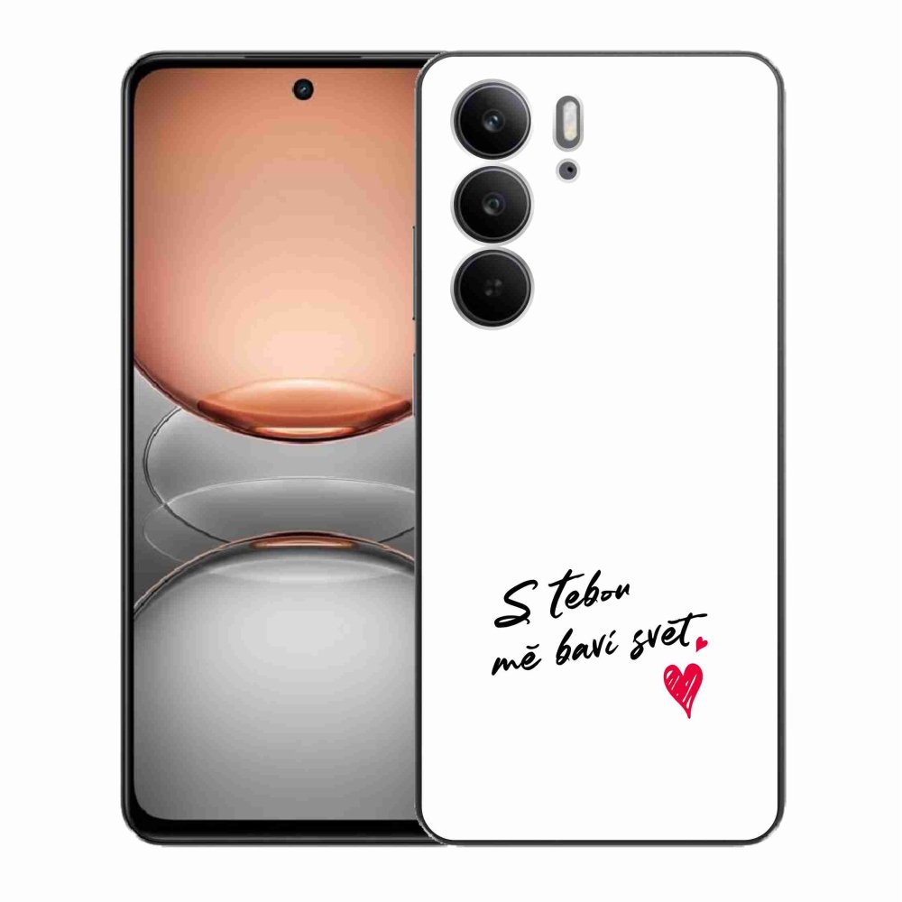 Gél borító mmCase a Realme C75 készülékhez - szerelmes szöveg 1 fehér háttér