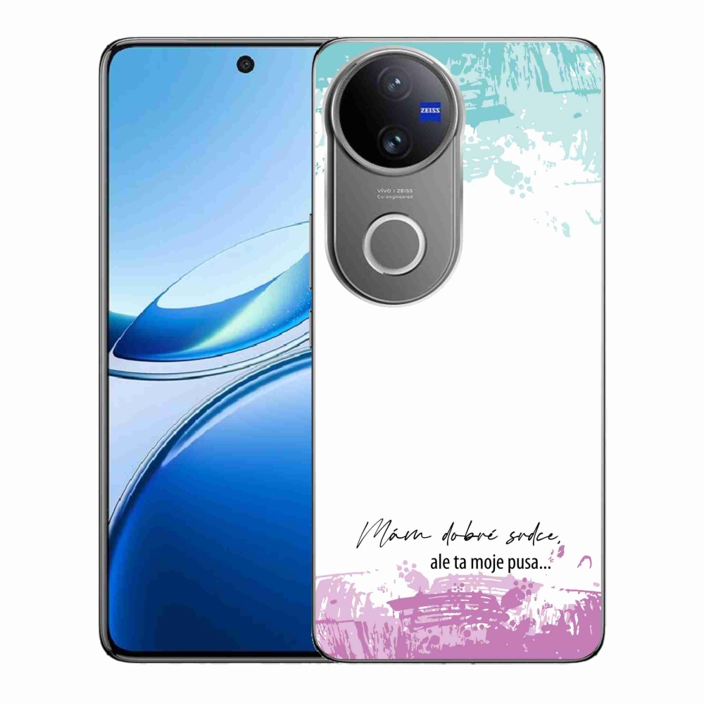 Gél borító mmCase a Vivo V50 5G készülékhez - vicces szöveg 3 fehér háttér