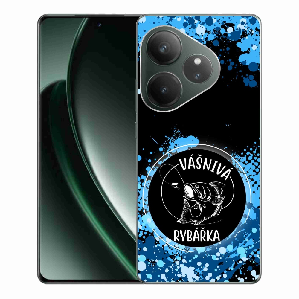 Gél borítás mmCase a Realme GT 6 5G/GT 6T 5G - szenvedélyes halásznő fekete háttérrel