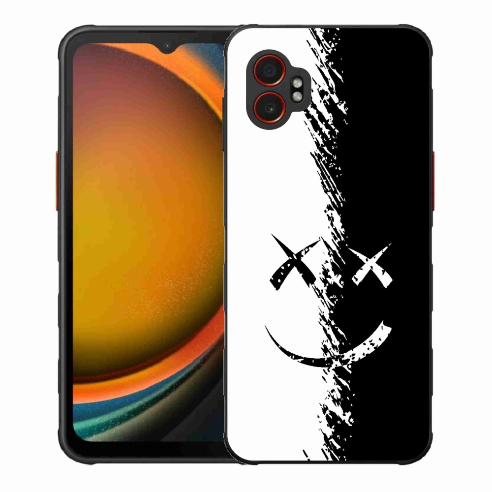 Zselés borítás mmCase Samsung Galaxy Xcover 7 Pro készülékhez - fekete-fehér smiley