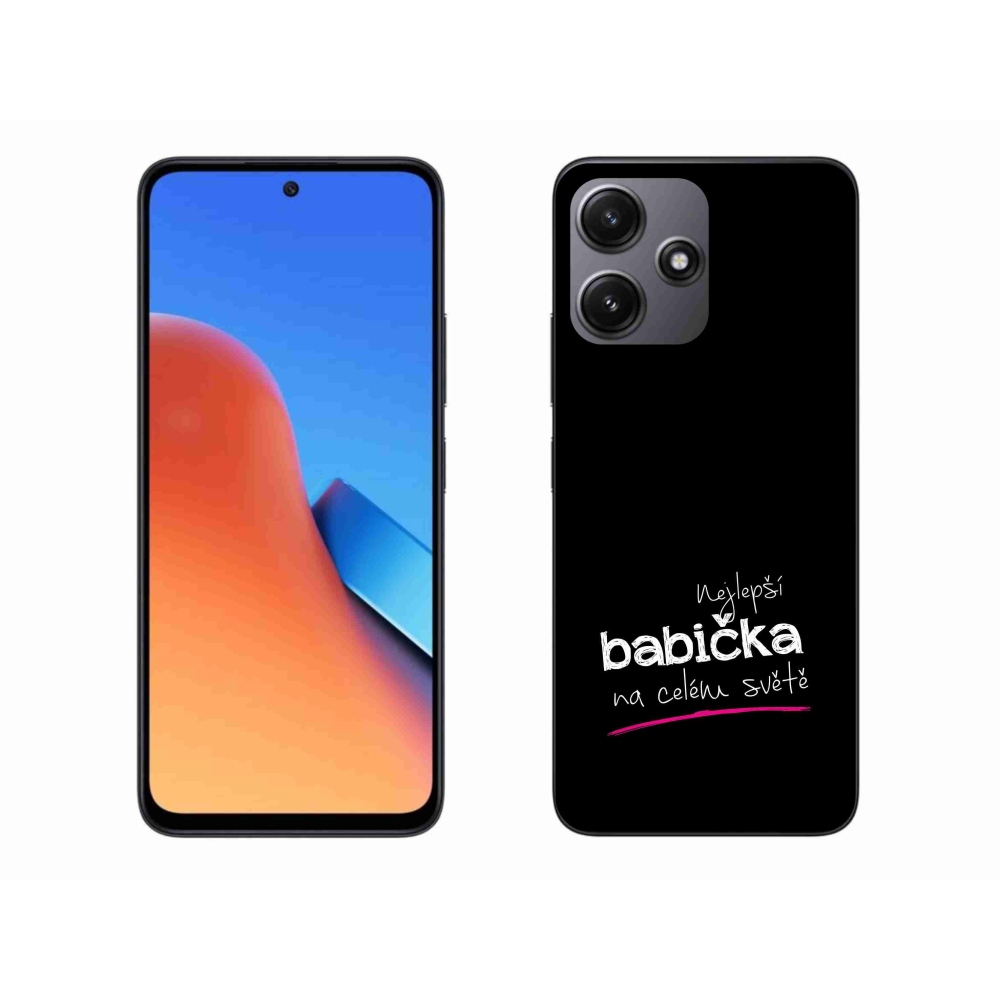 Gél borító mmCase a Xiaomi Redmi 12 5G - legjobb nagymama 4 fekete háttérrel