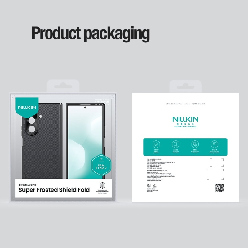 Nillkin Super Frosted FOLD hátlap a Samsung Galaxy Z Fold 7-hez Fekete