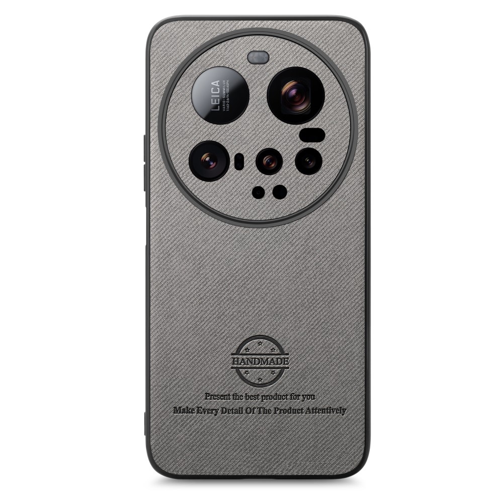 Kézzel készített zselés tok műbőrrel Xiaomi 15 Ultra - szürke