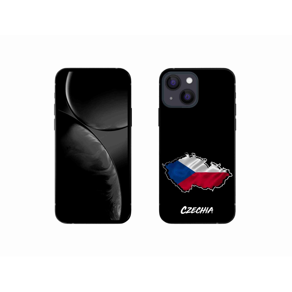 Zselés borítás mmCase iPhone 13 mini 5.4 - Csehország fekete háttérrel
