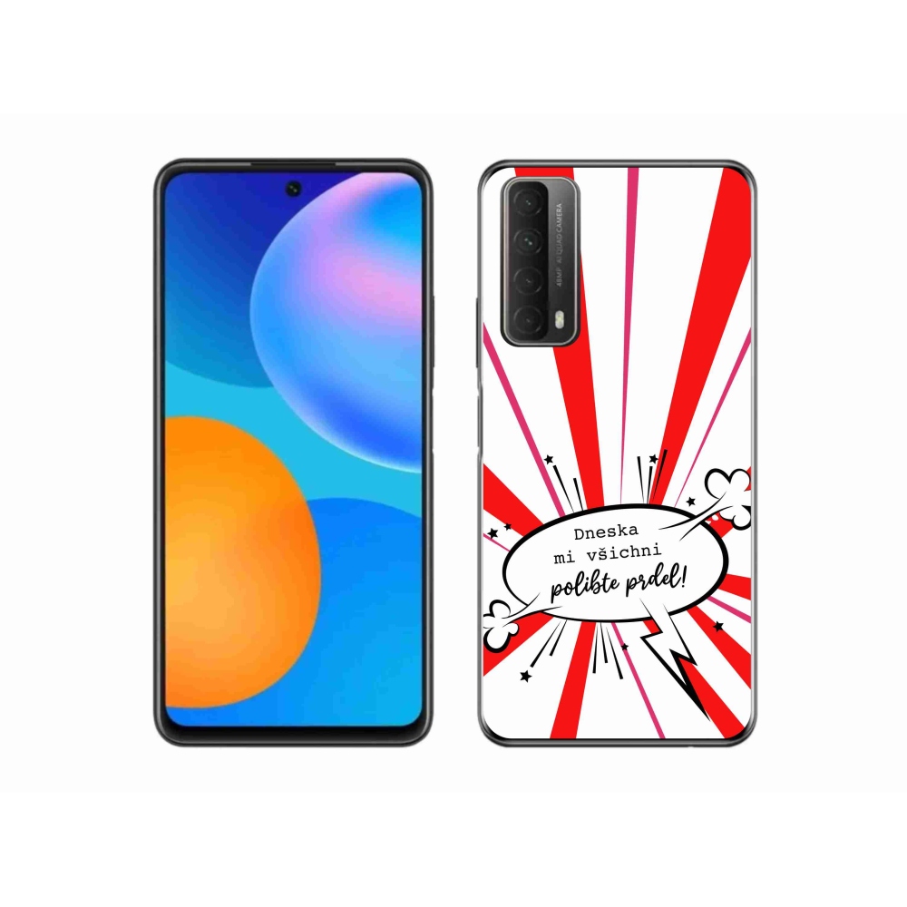 Gél borító mmCase a Huawei P Smart (2021) számára - vicces szöveg 15 fehér háttér