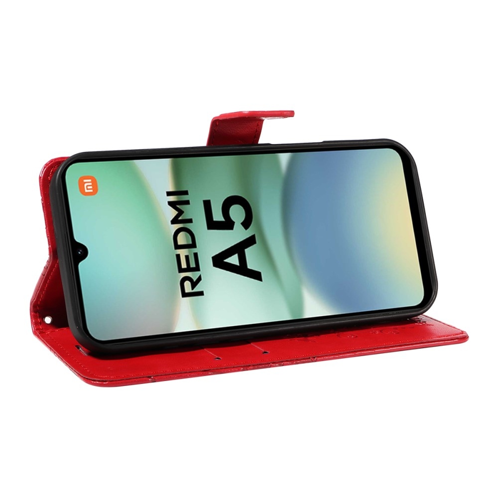 Nagy pillangó könyv tok Xiaomi Redmi A5 (171.7x77.8x8.3mm) - piros