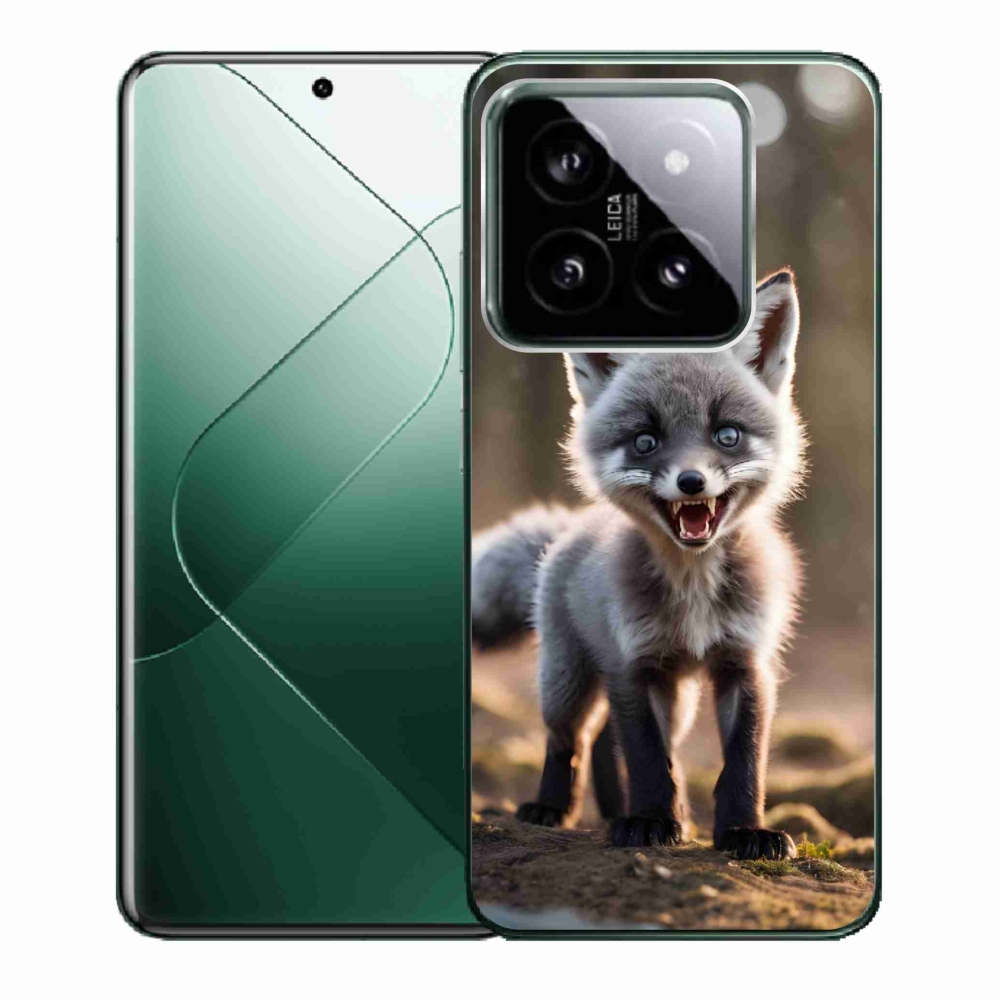 Gél borító mmCase a Xiaomi 14 - angry fox számára