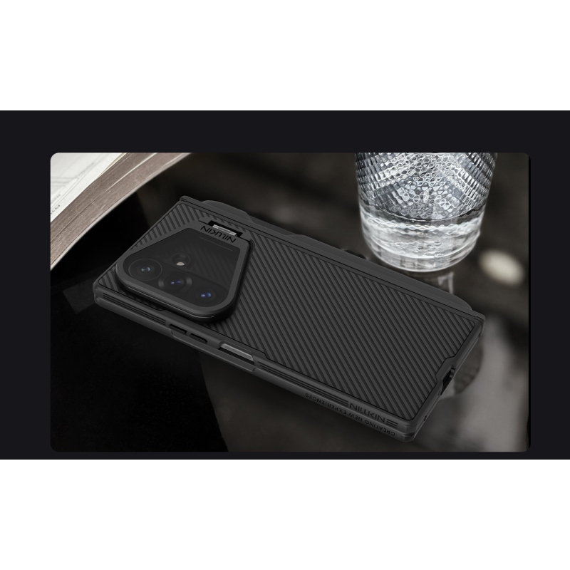 Nillkin CamShield Prop mágneses tolltartóval (átlátszó lencse) hátsó tok a Samsung Galaxy Z Fold 8-hoz, Ultra Black
