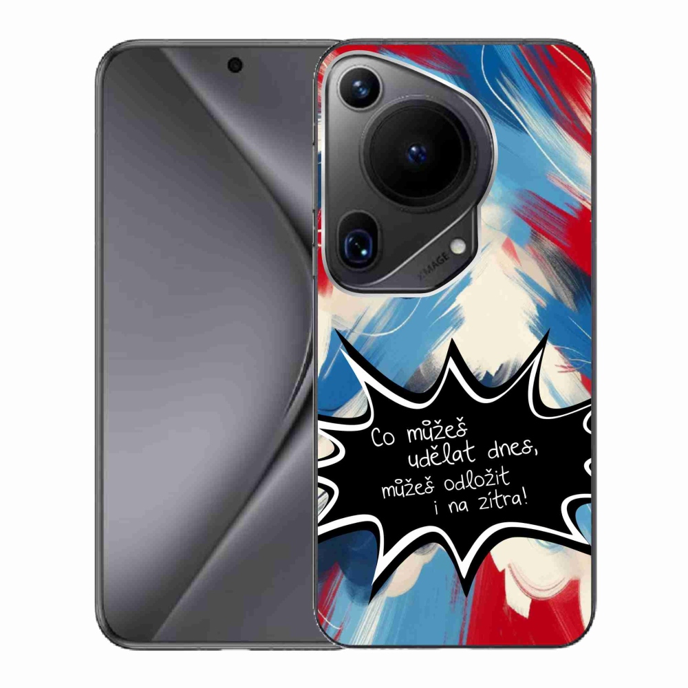 Gél borító mmCase a Huawei Pura 70 Ultra készülékhez - vicces szöveg 9 fekete háttér