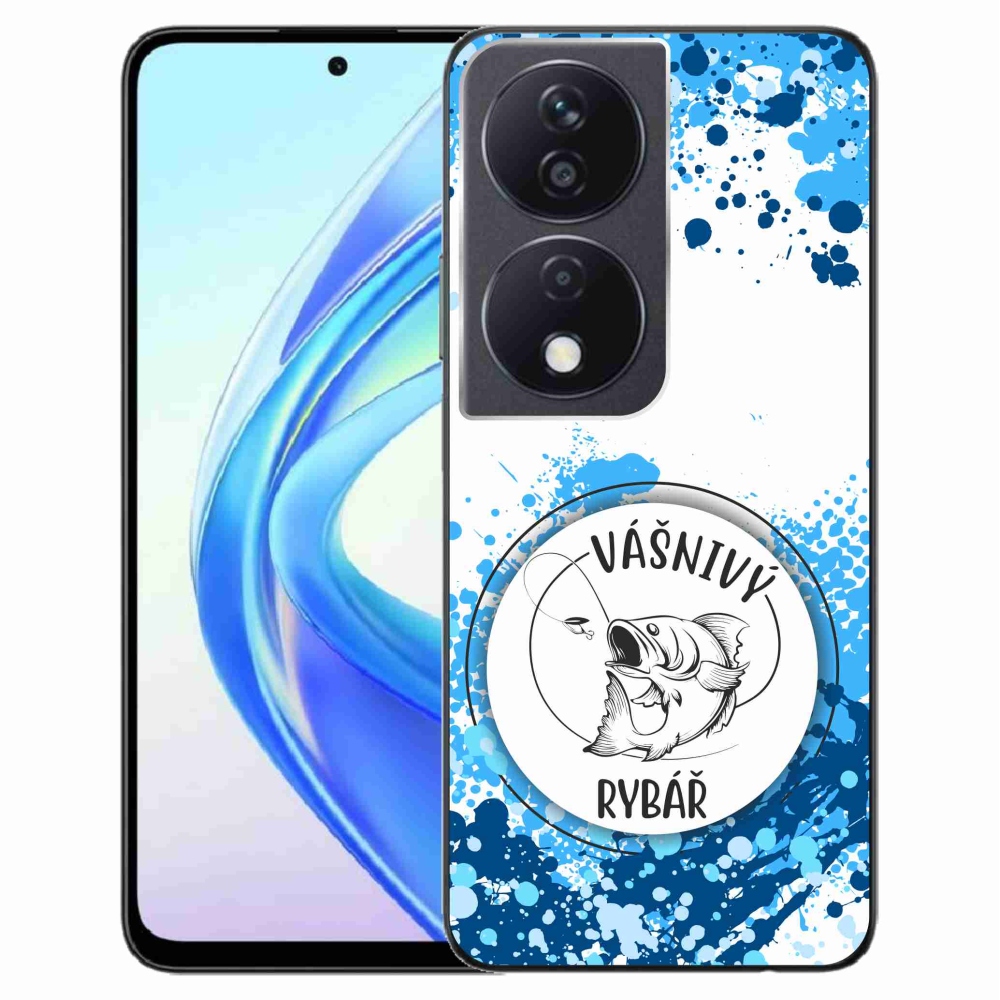 Gél borító mmCase a Honor X7b/Honor 90 Smart készülékhez - szenvedélyes halász fehér háttérrel