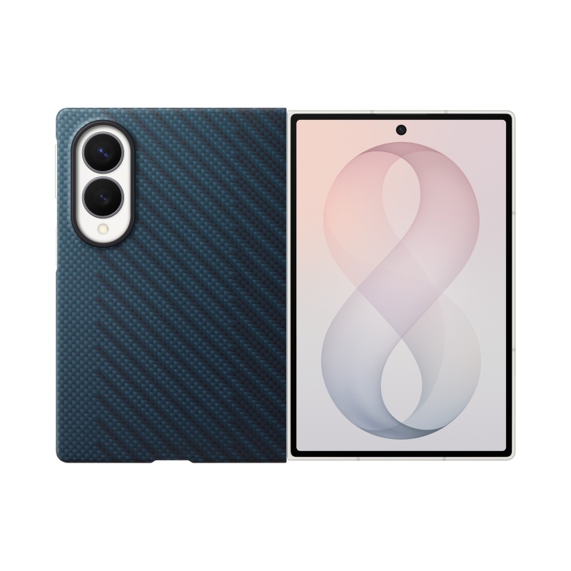EF-KF971SNE Samsung Carbon mágneses tok a Galaxy Z Fold 8-hoz, kék