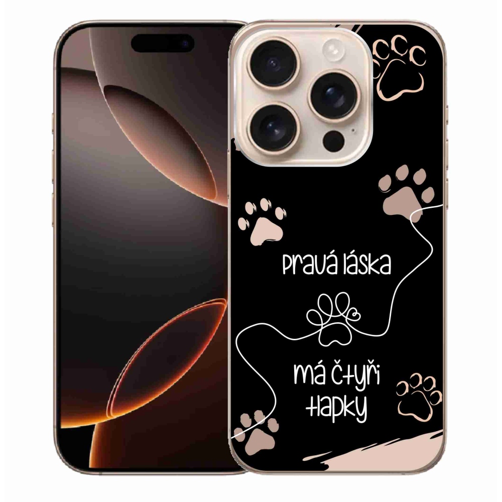 Gél borítás mmCase iPhone 16 Pro Max készülékhez - kutyamotívum 1 fekete háttér