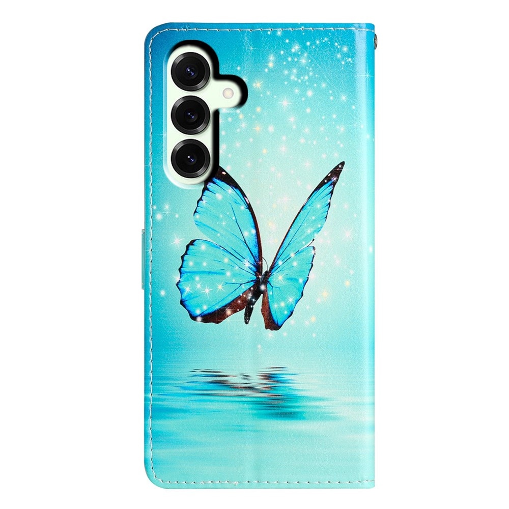Egyedi könyv tok Samsung Galaxy A27 készülékhez - kék pillangó