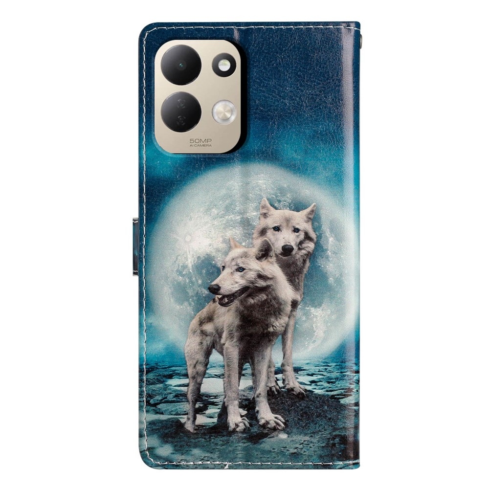 Egyedi könyvformájú tok a Xiaomi Redmi 17 4G/5G-hez – két farkas