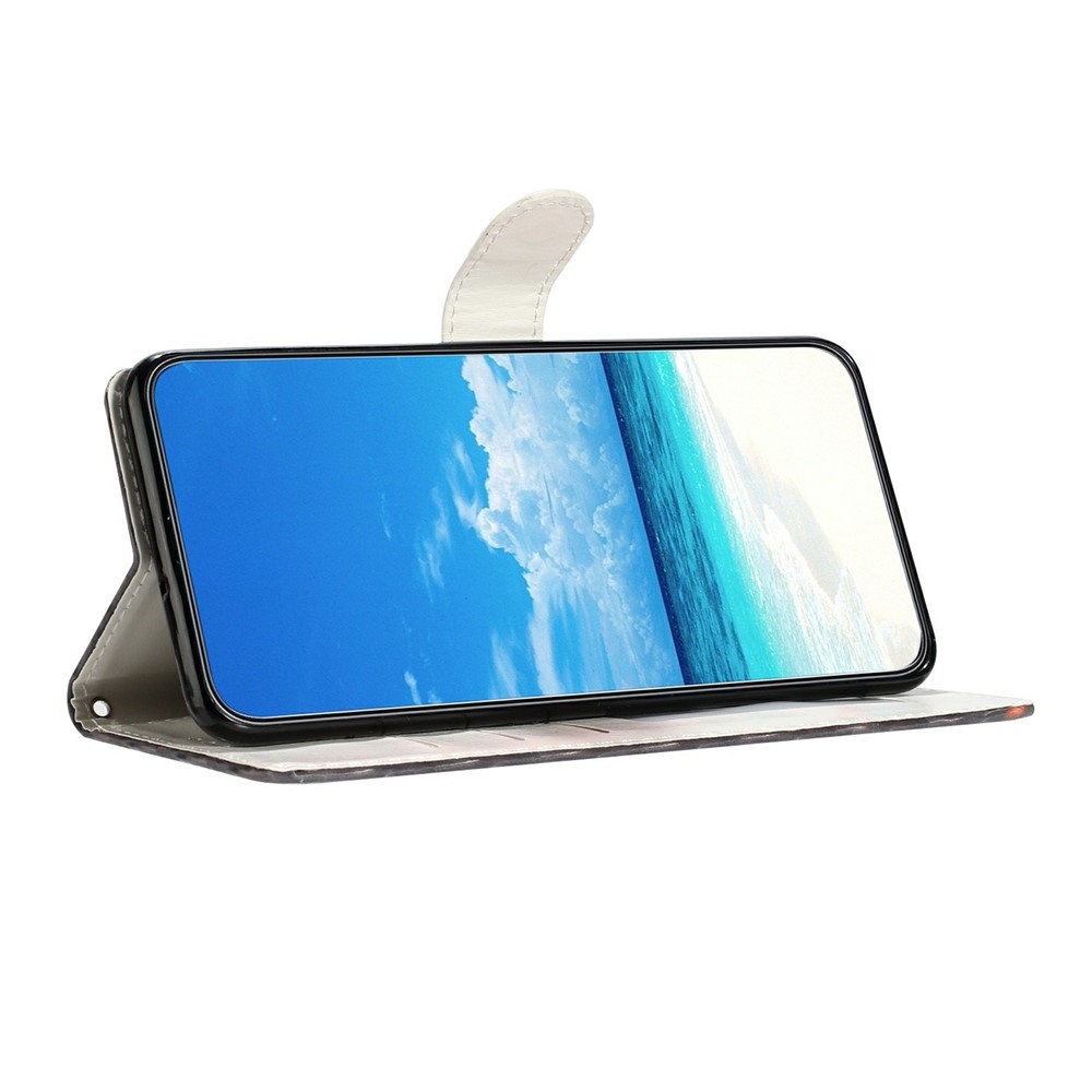 Egyedi könyvformájú tok a Xiaomi Redmi 17 4G/5G-hez – kék márvány