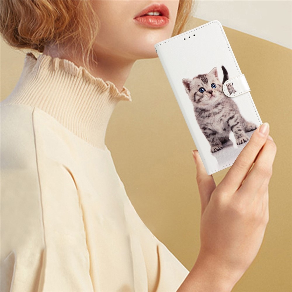 Egyedi könyvformájú tok a Xiaomi Redmi Note 17 4G/5G-hez – cica