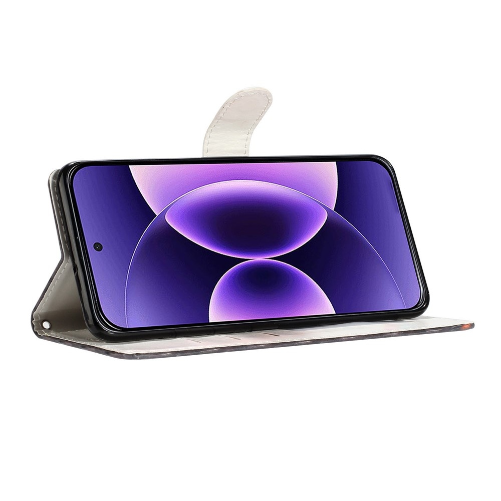 Egyedi könyvformájú tok a Xiaomi Redmi Note 17 4G/5G-hez – kék márvány