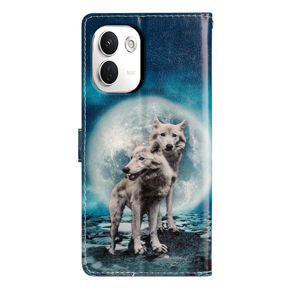 Egyedi könyvformájú tok a Xiaomi Redmi Note 17 Pro Max 5G-hez – két farkas