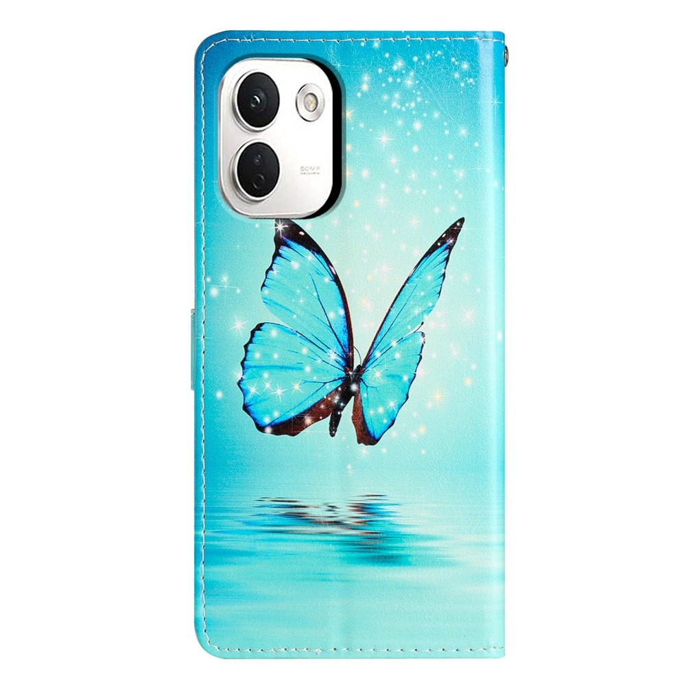 Egyedi könyvformájú tok a Xiaomi Redmi Note 17 Pro Max 5G-hez – kék pillangó