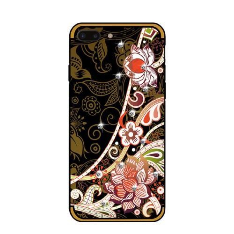 Egyedi díszített zselés tok iPhone 7 Plus és iPhone 8 Plus készülékhez - sárga