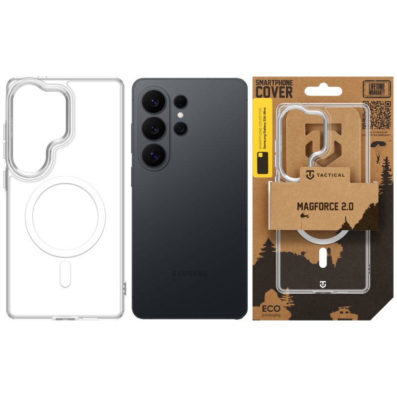 Tactical MagForce 2.0 tok a Samsung Galaxy S26 Ultra-hoz, ezüst színben