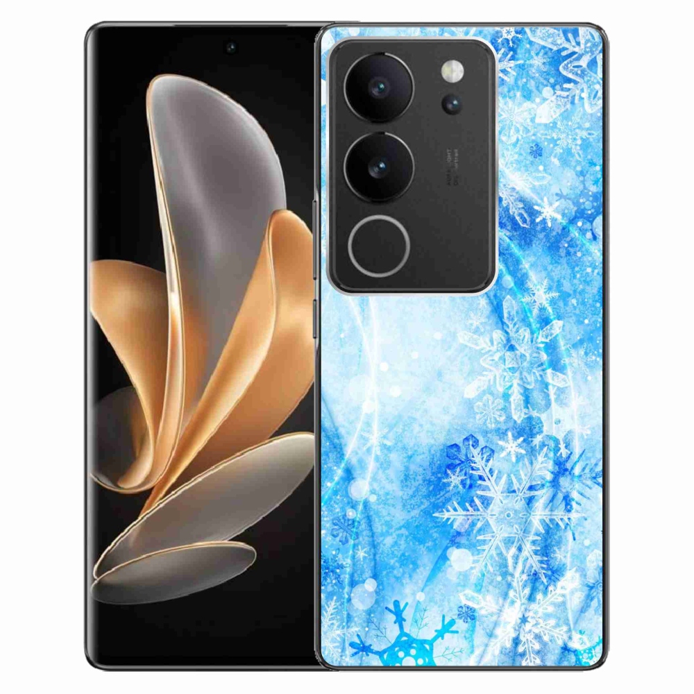 Gél borítás mmCase a Vivo V29 5G-hez - hópelyhek
