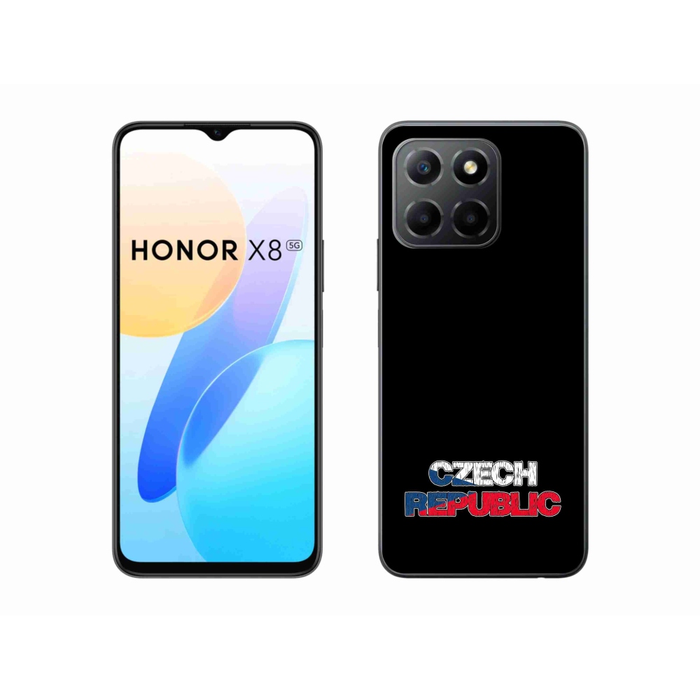 Zselés borítás mmCase a Honor X8 5G/Honor 70 Lite 5G - Csehország fekete háttérrel
