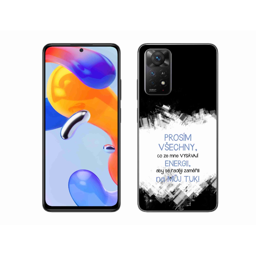 Gél borító mmCase a Xiaomi Redmi Note 11 Pro 4G/5G - vicces szöveg 1 kék