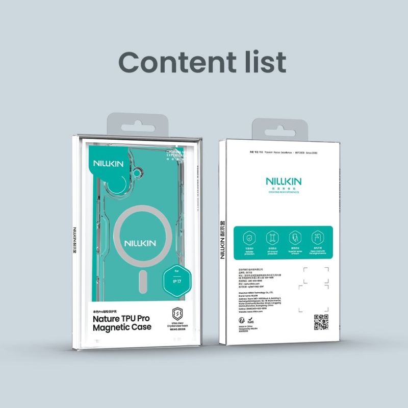 Nillkin Nature TPU PRO mágneses borító Apple iPhone 17 átlátszó fekete