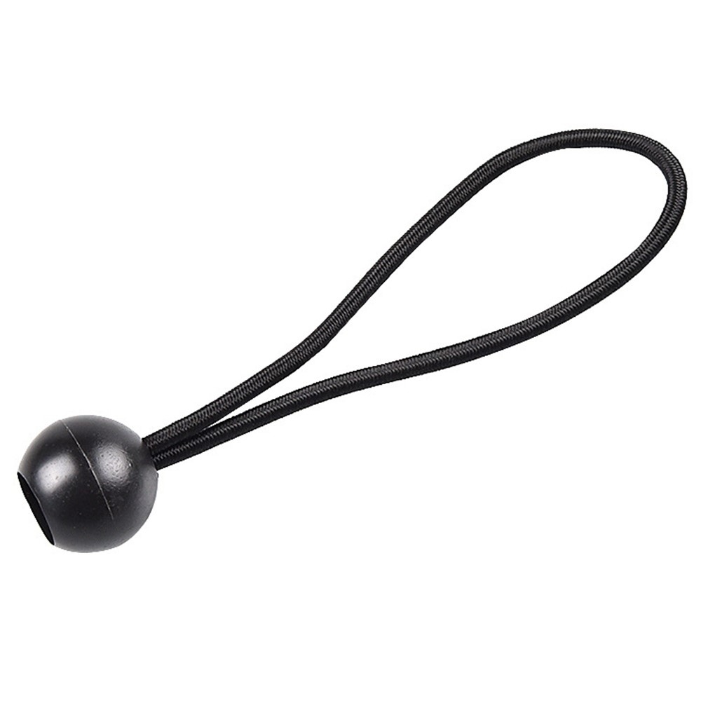 Szorító gumizsinór műanyag golyóval sátrakhoz és ponyvákhoz 15,5 cm (10 db) - fekete