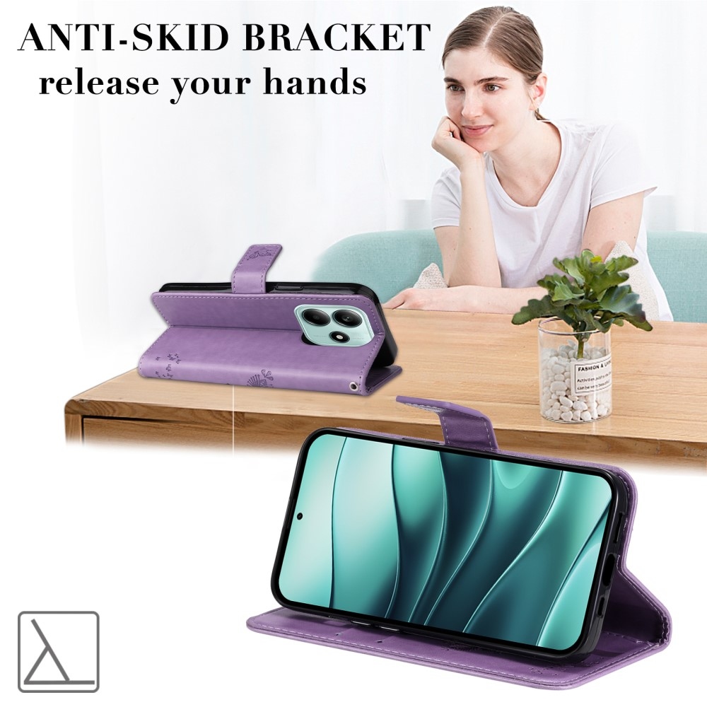 Fák könyve tok Xiaomi Redmi Note 14 5G - világos lila