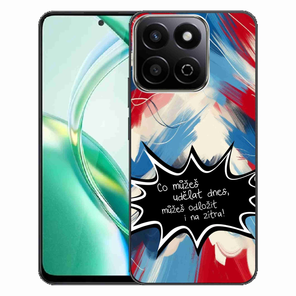 Zselés borító mmCase a Honor 200 Smart 5G készülékhez - vicces szöveg 9 fekete háttér