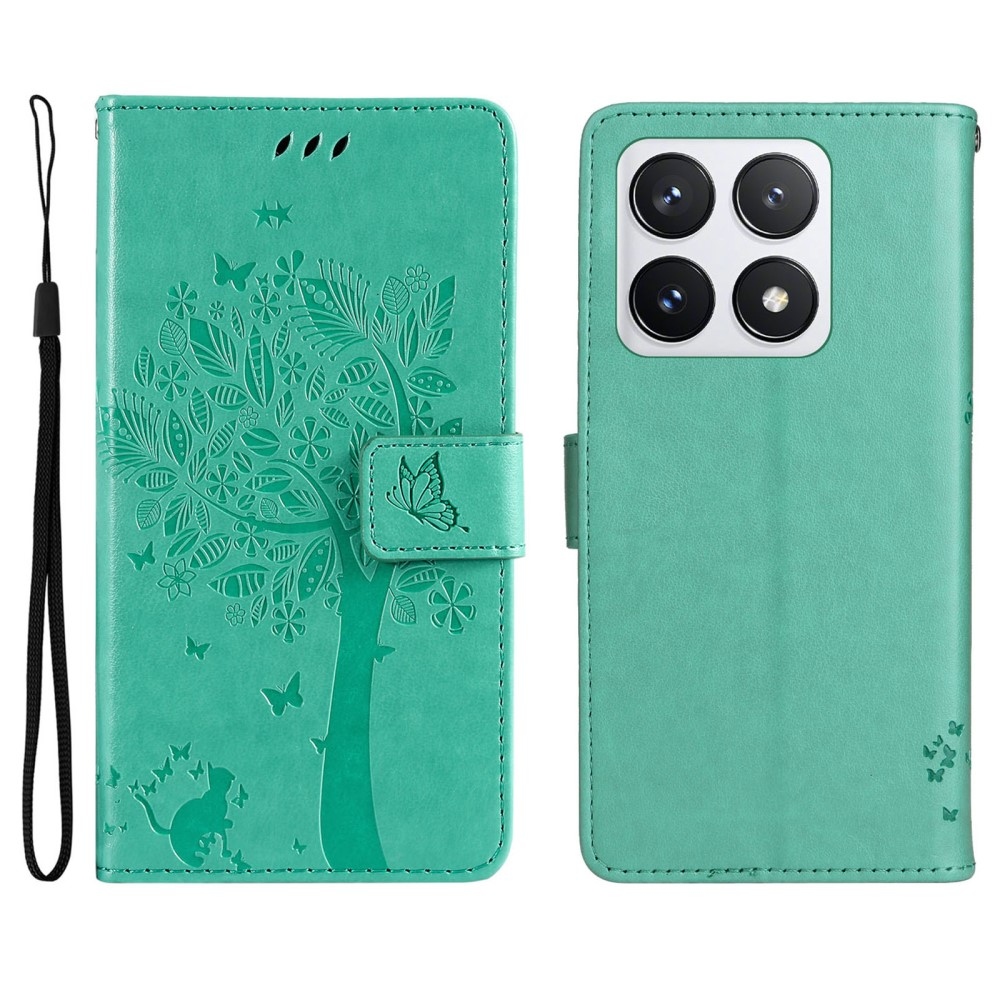 Fák könyve tok Xiaomi 14T Pro - teal - teal - kék színű
